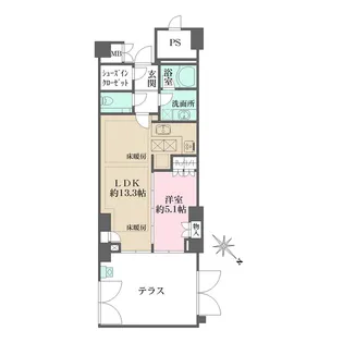 パークハウス高田馬場公園アーバンス【-1階】の間取り