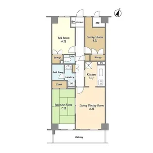 グランフォンテ【7階】の間取り