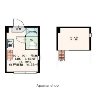 パークレジナス中野【101号室号室】の間取り