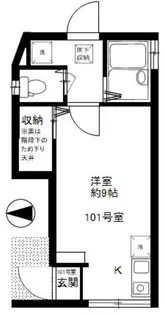 ヴェール中野【1階】の間取り