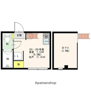 ル・メゾン中野新橋【201号室号室】の間取り