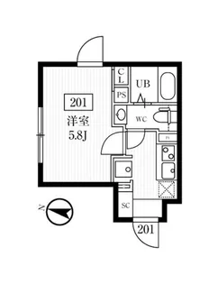 エルファーロ赤塚【2階】の間取り