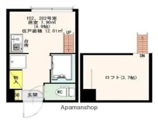 グランリュクス【1階】の間取り