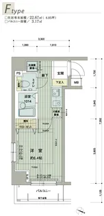 メインステージ西新宿【706号室号室】の間取り
