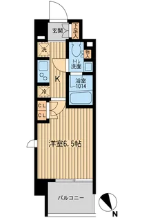 1Kの間取り画像