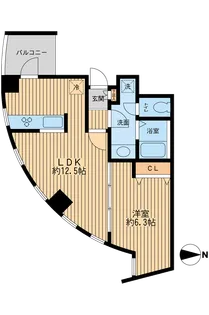 ウィルテラス新代田【5階】の間取り