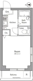 アーバンシャトー早稲田【502号室号室】の間取り