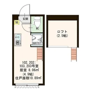 ハーモニーテラス小豆沢Ⅱ【1階】の間取り