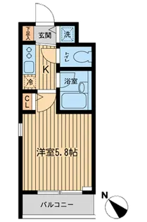 ザ・パーククロス市ヶ谷【1階】の間取り