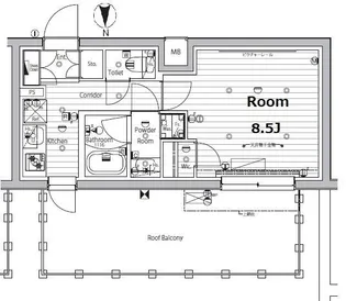 メイクスデザイン学習院下【5階】の間取り