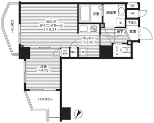 カスタリア初台【8階】の間取り