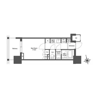 LIBR GRANT 西新宿EAST【2階】の間取り