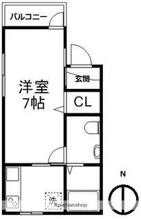 レインボー穂高【101号室】の間取り