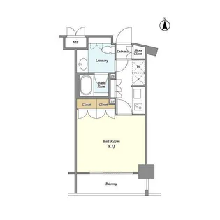 オーキッドレジデンス神楽坂【4階】の間取り