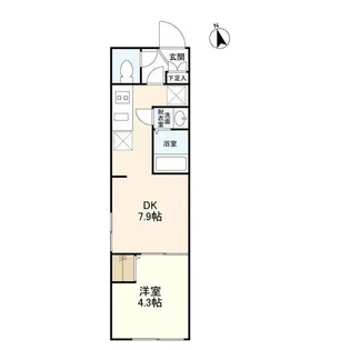ウェルスクエアイズム中野坂上【2階】の間取り