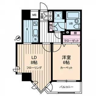 BELLE VUE新中野【6階】の間取り