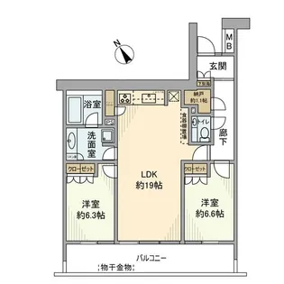 加賀レジデンス【6階】の間取り
