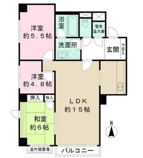 イトーピア信濃町マンション【3階】の間取り