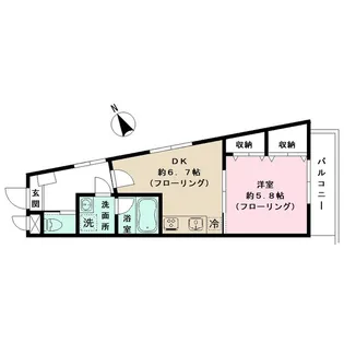 はなぶさマンション【4階】の間取り