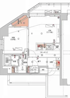 ハーモニーレジデンス神楽坂ヒルズSECOND【4階】の間取り