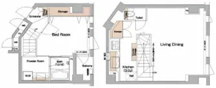グラントレゾール広尾【2階】の間取り