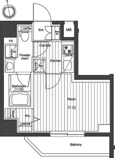 プレミアムキューブG北新宿【3階】の間取り