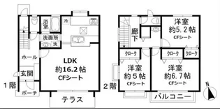 東京都杉並区成田西3丁目【テラスハウス】の間取り