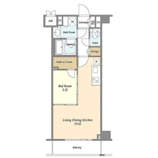 ディームス初台Ⅱ【2階】の間取り