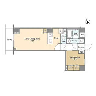 ディームス初台Ⅱ【1階】の間取り