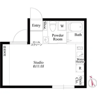 モダンテラス早稲田【4階】の間取り