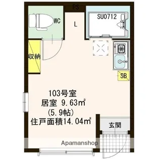 センプリス【'102号室】の間取り