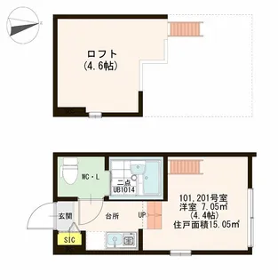 フラワーテラス【1階】の間取り