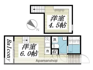 AKARI HABITE B棟【1階】の間取り