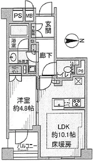 ジオ新宿百人町【4階】の間取り