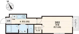 グランツ【202号室号室】の間取り