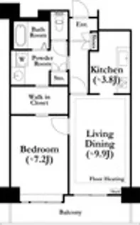 河田町ガーデン4号棟【6階】の間取り