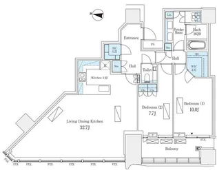 パークコート渋谷ザタワー【38階】の間取り