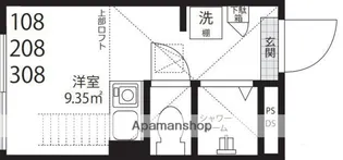 QUQURI TOKYO SHINJUKU【108号室】の間取り