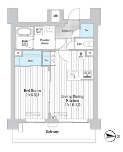 プレール・ドゥーク新宿WEST【7階】の間取り