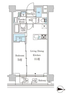 ジオエント中野弥生町【1階】の間取り