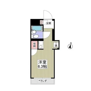 プールパール小豆沢【104号室】の間取り