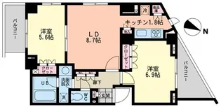 エスティメゾン哲学堂【201号室号室】の間取り