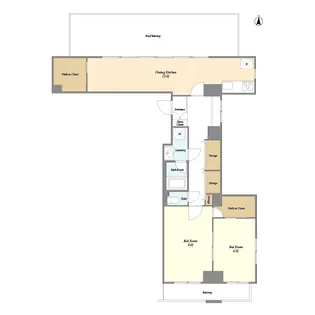 シェル中野弥生町【8階】の間取り