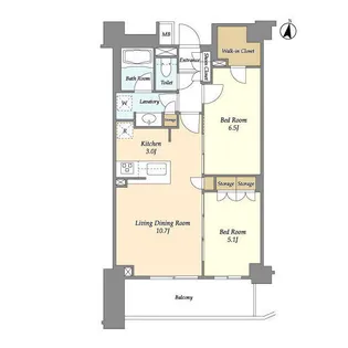 BLESS中野弥生町【4階】の間取り
