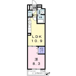 グランシャルマン【1階】の間取り