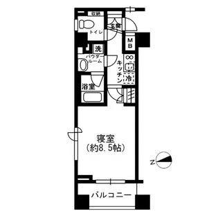 レジディア四谷三丁目【6階】の間取り