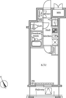 レジディア広尾Ⅱ【4階】の間取り