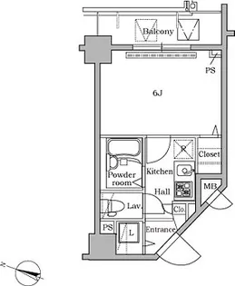 レジディア広尾Ⅱ【8階】の間取り