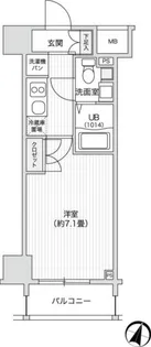 レジディア笹塚Ⅱ【4階】の間取り
