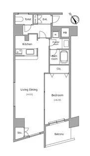 ヴォアラクテ西早稲田【3階】の間取り